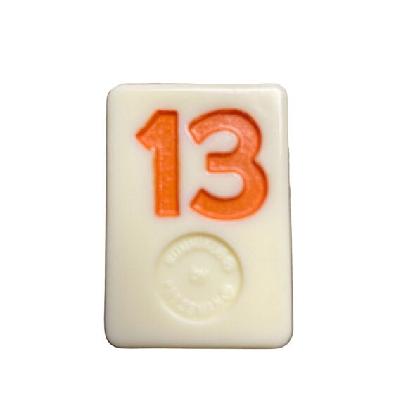 Pressman Rummikub Orange 13 Tile Original Replacement Game Piece Smooth Back u - Picture 1 of 2